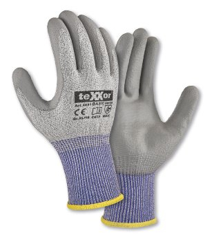 BIG-teXXor-PU-Schnittschutz-Srickhandschuhee CUT C - Basic, grau-meliert