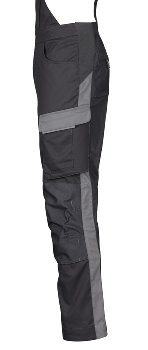 4PROTECT® Workwear Latzhose, schwarz/grau