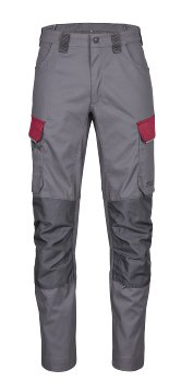 4PROTECT® Workwear Herren-Hose, grau/rot