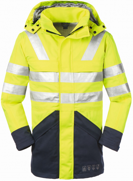 BIG-4-Protect-Multinorm-Warnschutz-Parka, Edmonton, leuchtgelb/navy
