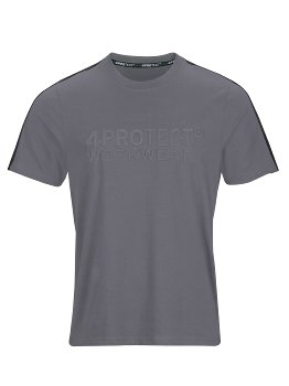 4PROTECT® Brand-T-Shirt, grau/schwarz