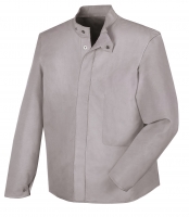 BIG-Schweißer-Schutz, Schweißer-Schutz-Jacke, Schweißerjacke aus Rindvollleder, grau
