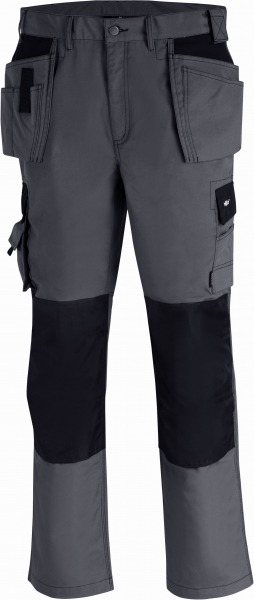 BIG-TEXXOR-Canvas-Bundhose, Arbeitshose, Panama, grau/schwarz