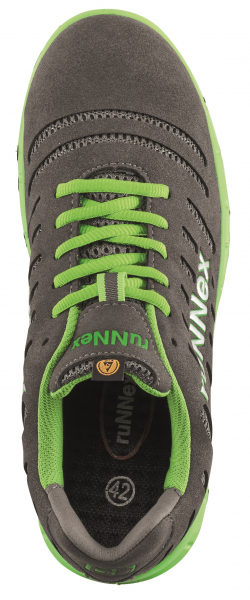 BIG-ruNNex-S1P-Sicherheitshalbschuhe, FlexStar, grau/grün