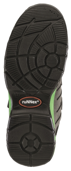 BIG-ruNNex-S1P-Sicherheitsklettsandalen, FlexStar, grau/grün