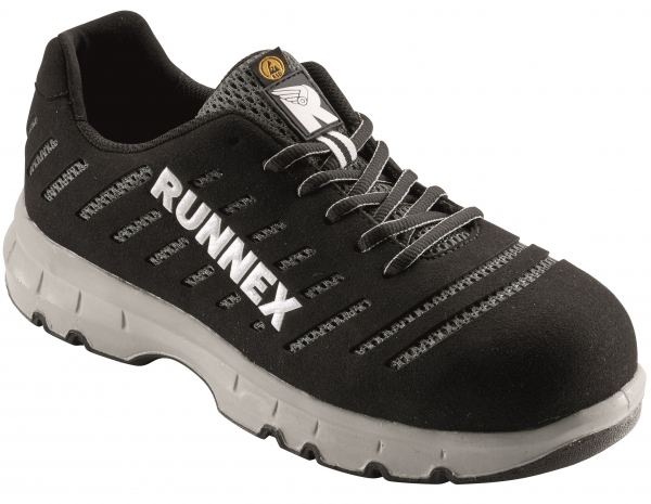 BIG-ruNNex-S1P-Sicherheitsschnürschuhe, FlexStar, ESD, schwarz/weiss