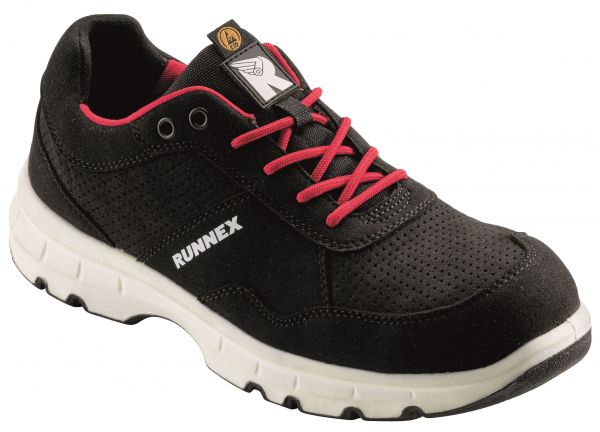 BIG-ruNNex-S1P-Sicherheitsschnürschuhe, FlexStar, ESD, schwarz/weiss/rot