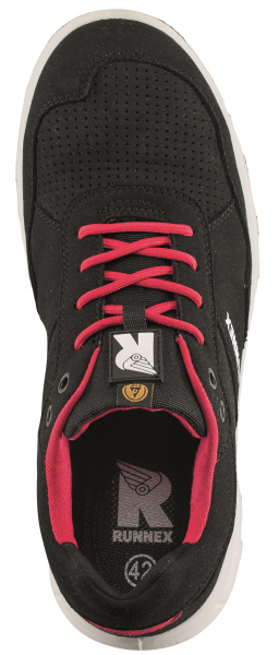BIG-ruNNex-S1P-Sicherheitsschnürschuhe, FlexStar, ESD, schwarz/weiss/rot