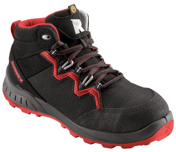 BIG-ruNNex-S3-Sicherheitsschnürstiefel, TeamStar, ESD, schwarz/rot