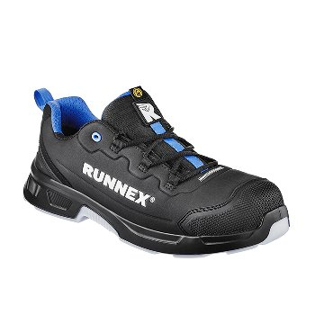 RUNNEX® S3S-ESD-Sicherheitshalbschuhe ActionStar, schwarz/blau