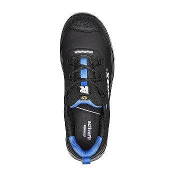 RUNNEX® S3S-ESD-Sicherheitshalbschuhe ActionStar, schwarz/blau