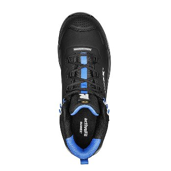 RUNNEX® S3S-ESD-Sicherheitsschnürstiefel ActionStar, schwarz/blau