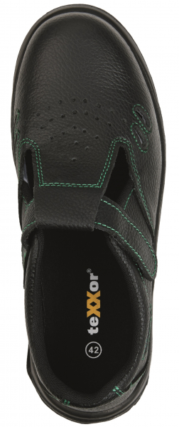 BIG-TEXXOR-S1-Sicherheitsklettsandalen, GAP, schwarz/grün