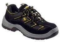 BIG-TEXXOR-Footwear, Arbeits-Berufs-Sicherheits-Schuhe, Halbschuhe, S1 METZ, schwarz / gelb