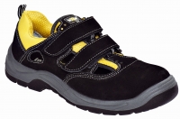 BIG-TEXXOR-Footwear, S1-Arbeits-Berufs-Sicherheits-Sandalen, Romans, schwarz/gelb