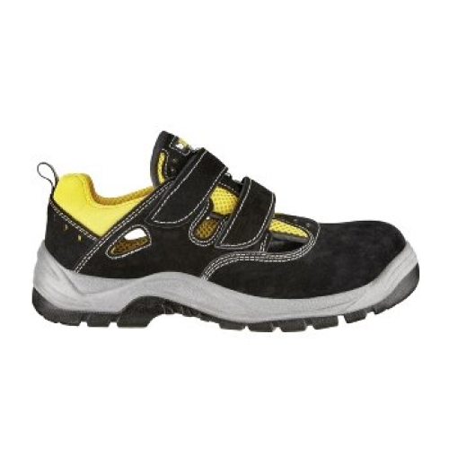 BIG-TEXXOR-S1-Sicherheitsklettsandalen, Romans, schwarz/gelb