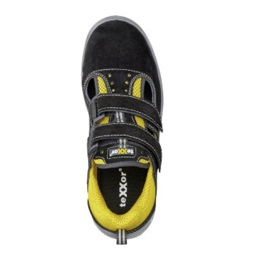 BIG-TEXXOR-S1-Sicherheitsklettsandalen, Romans, schwarz/gelb