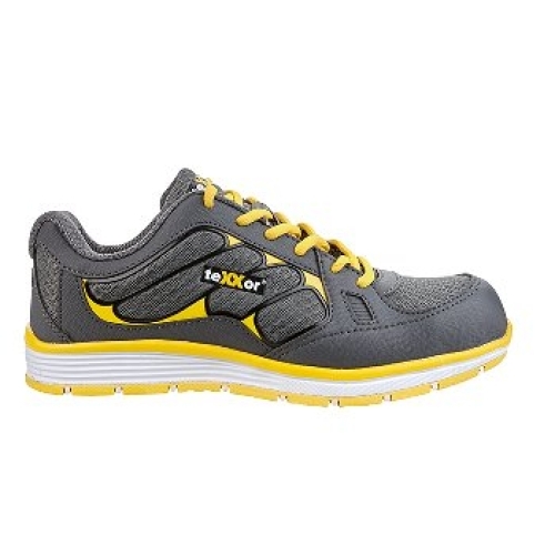 BIG-TEXXOR-S1P-Sicherheitshalbschuhe, Roubaix, grau/gelb