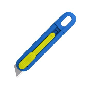 BIG- Pacific Handy Cutter, Auto- Retract Volo, Sicherheitsmesser, Farbe: blau/ grün