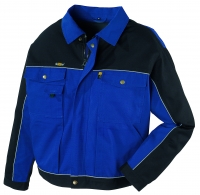 BIG-TEXXOR-Workwear, Arbeitsjacke, Berufs-Bund-Jacke, T/C Panama Canvas, kornblau/schwarz