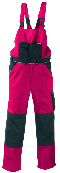 BIG-TEXXOR-Canvas-Latzhose, Amazonas, 320g/m², rot/schwarz