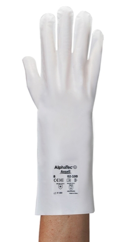 ANSELL-BARRIER, Chemikalienschutz-Handschuhe, Arbeitshandschuhe, 02-100, weiss