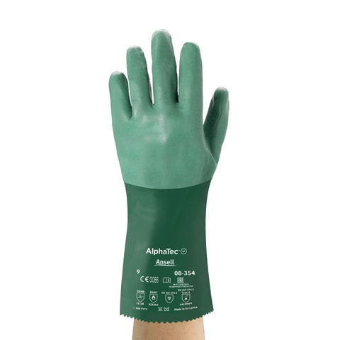 ANSELL-SCORPIO, 35 cm, 08-354, Neopren-Handschuhe, Arbeitshandschuhe, grün