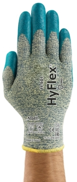 ANSELL-Arbeitshandschuhe, HYFLEX, 11-501, blau/grau