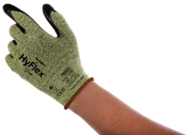 ANSELL-SCHNITTSCHUTZ-HANDSCHUHE,Arbeitshandschuhe, HYFLEX, 11-550, gelbgrün/schwarz
