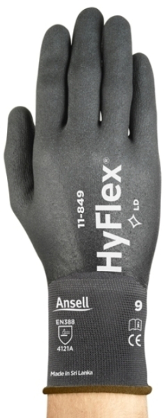 ANSELL-Arbeitshandschuhe, HYFLEX, 11-849, schwarz
