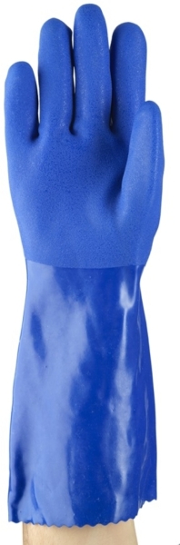 ANSELL-EGDE 14-662, Chemikalienschutz-Handschuhe, Arbeitshandschuhe, mit PVC-Beschichtung, blau