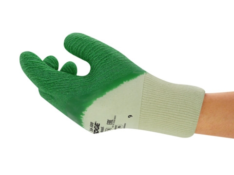 ANSELL-EDGE, 16-500, Latex-Handschuhe, Arbeitshandschuhe, grün