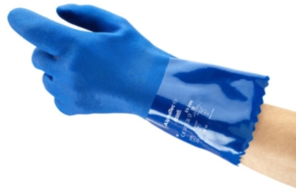 ANSELL-PVC-Handschuhe, Arbeitshandschuhe, ERSATOUCH, 23-200, blau