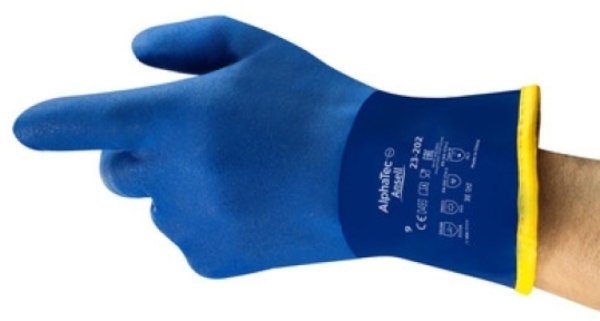 ANSELL-PVC-Handschuhe, Arbeitshandschuhe, VERSATOUCH, 23-202, blau