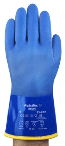 ANSELL-PVC-Handschuhe, Arbeitshandschuhe, VERSATOUCH, 23-202, blau