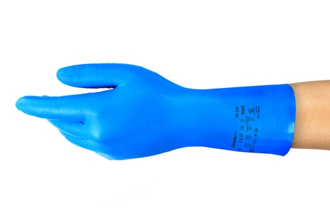 ANSELL-Nitrilhandschuh AlphaTec, Arbeitshandschuhe, 37-310, NBR-Material, Silikon- und Latexfrei, 12 Paar pro Beutel, , blau