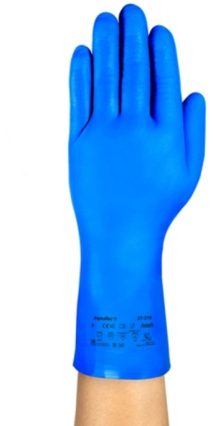 ANSELL-Nitrilhandschuh AlphaTec, Arbeitshandschuhe, 37-310, NBR-Material, Silikon- und Latexfrei, 12 Paar pro Beutel, , blau