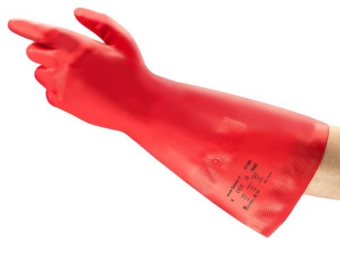 ANSELL-SOLVEX 37-900, Nitril-Handschuhe, Arbeitshandschuhe, rot