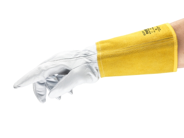ANSELL-ActivArmr®, 43-217, Rindspaltleder-Handschuhe, Arbeitshandschuhe, gelb/weiß