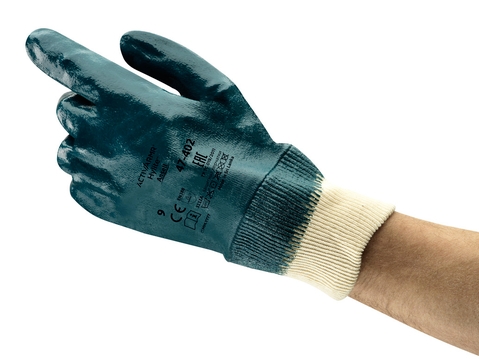 ANSELL-NITRILHANDSCHUHE, Arbeitshandschuhe, HYLITE, 47-402, blau