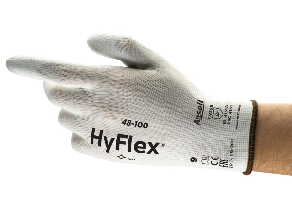 ANSELL-MEHRZWECK-HANDSCHUHE, Arbeitshandschuhe, HYFLEX, 48-100, weiss