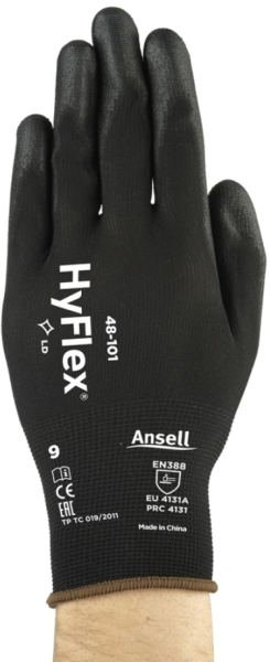 ANSELL-MEHRZWECK-HANDSCHUHE, Arbeitshandschuhe, HYFLEX, 48-101, schwarz
