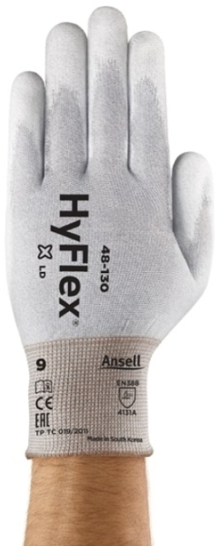 ANSELL-SPEZIALSCHUTZHANDSCHUHE, Arbeitshandschuhe, HYFLEX, 48-130, weiss/grau