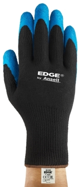 ANSELL-EDGE, 48-305, LATEX-ARBEITSSCHUTZHANDSCHUHE, schwarz/blau