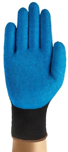 ANSELL-EDGE, 48-305, LATEX-ARBEITSSCHUTZHANDSCHUHE, schwarz/blau