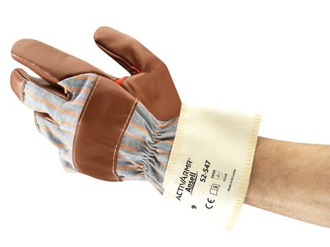 ANSELL-MEHRZWECK-HANDSCHUHE, Arbeitshandschuhe, HYD-TUF, 52-547, braun