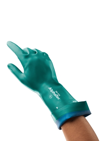 ANSELL-CHEMIKALIENSCHUTZ-HANDSCHUHE, Arbeitshandschuhe, ALPHATEC AQUA DRI, 58-335, grün