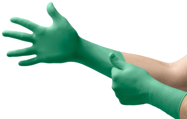 ANSELL-Einweg-NEOPRENE-HANDSCHUHE, TOUCHNTUFF, DERMA SHIELD, 73-701, grün