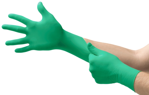 ANSELL-EINWEG-NEOPRENHANDSCHUHE, MICROFLEX, ungepudert, 73-847, Pkg. á 100 Stück, grün