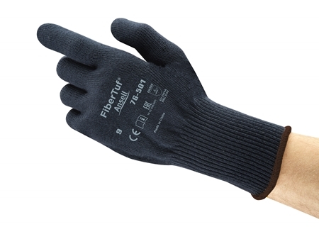 ANSELL-FIBER TUF, 76-501, Strick-Handschuhe Arbeitshandschuhe, dunkelblau
